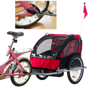bike trailer for baby. Red 2IN1 Double Baby Bike