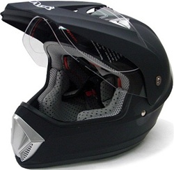 Matte Black TMS Motocross Dual Sport Helmet (DOT Approved)