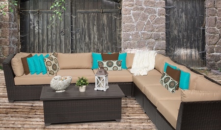 SaferWholesale 2015 Beach 8 Piece Outdoor Wicker Patio Furniture Set