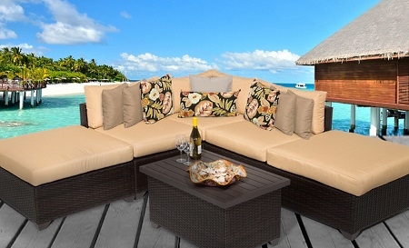 SaferWholesale 2015 Cabana 6 Piece Outdoor Wicker Patio Furniture Set