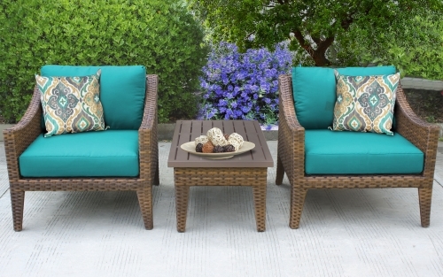 SaferWholesale 2015 Modern 3 Piece Outdoor Wicker Patio Furniture Set