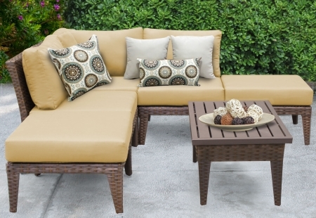 SaferWholesale 2015 Modern 6 Piece Outdoor Wicker Patio Furniture Set