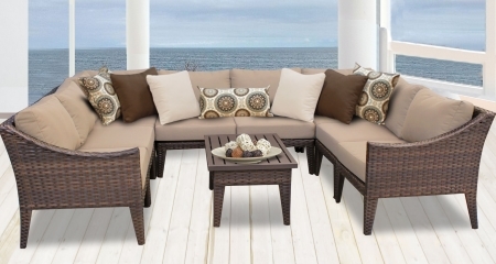SaferWholesale 2015 Modern 9 Piece Outdoor Wicker Patio Furniture Set