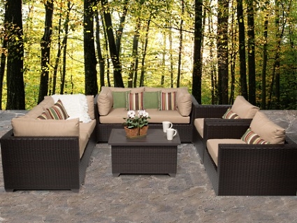 SaferWholesale 2015 Premium 7 Piece Outdoor Wicker Patio Furniture Set