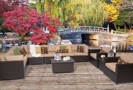 SaferWholesale 2015 Premium 11 Piece Outdoor Wicker Patio Furniture Set