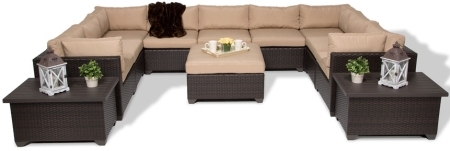 SaferWholesale 2015 Premium 12 Piece Outdoor Wicker Patio Furniture Set