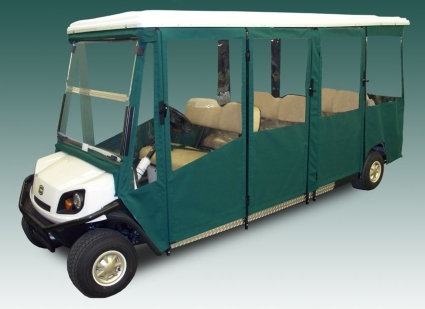 SaferWholesale EZ-GO Shuttle 8 Sunbrella Golf Cart Enclosure
