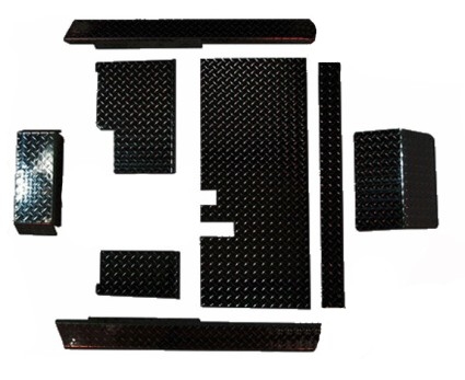 SaferWholesale Black Diamond Plate Accessories Kit for Yamaha G14-G22