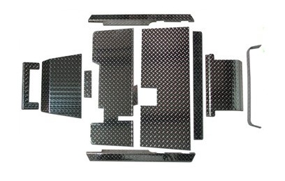 SaferWholesale Black Diamond Plate Accessories Kit for EZGO TXT 95-Current