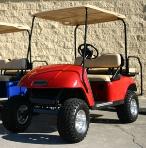 SaferWholesale EZ-GO Lifted Red 36 Volt Electric Golf Cart