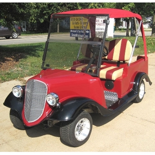 SaferWholesale '34 Old Car Custom Club Car Golf Cart With Convertible Top
