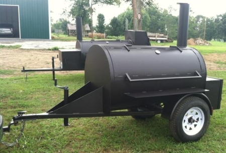 SaferWholesale 10' Custom BBQ Reverse Flow Barbecue Smoker With Trailer