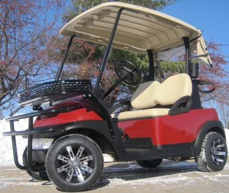 SaferWholesale 48V Club Car Precedent Golf Cart w/ Utility Basket & Brushguard