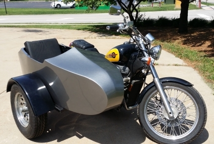 GSI Kymco RocketTeer Old School Biker Side Car Motorcycle Sidecar Kit