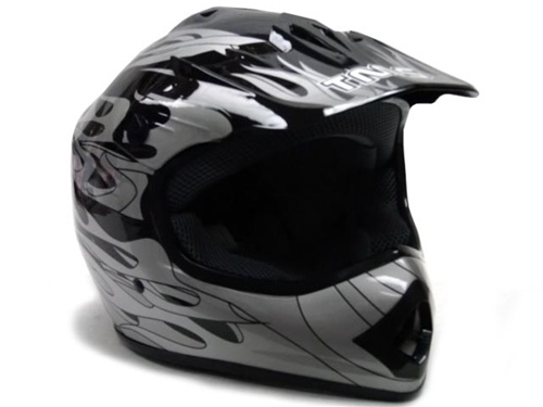 SaferWholesale Youth Flame Dirt Bike Motocross MX Helmet (DOT Approved)