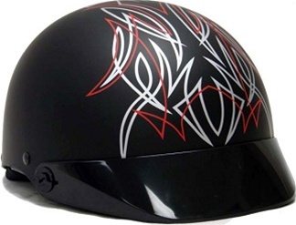 SaferWholesale Adult Matte Motorcycle Half Helmet (DOT Approved)