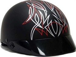 Adult Matte Motorcycle Half Helmet (DOT Approved)
