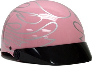 SaferWholesale Adult Tribal Flame Motorcycle Half Helmet (DOT Approved)