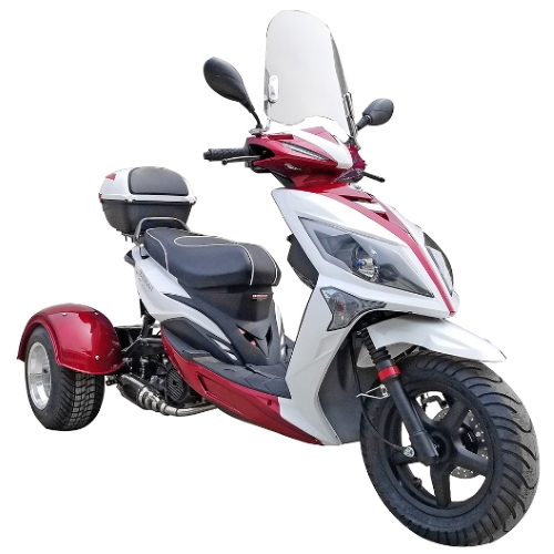 SaferWholesale 150cc Gemsbok Air Cooled 4 Stroke Trike Moped Scooter