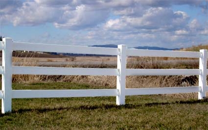 SaferWholesale 400 ft Complete Solid 3 Rail Ranch PVC Vinyl Fencing Package - Three Rail Fence