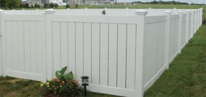 SaferWholesale 50 ft Complete Solid PVC Vinyl Semi-Privacy Fence 8' Wide Fencing Package