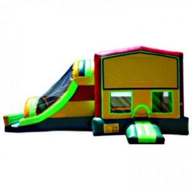 SaferWholesale Commercial Grade Inflatable 3in1 Module Green Slide Combo Bouncy House