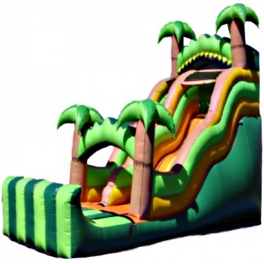 SaferWholesale Commercial Grade Inflatable Tropical Wavy Double Drop Water Slide