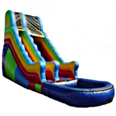 SaferWholesale Commercial Grade Inflatable Multi Color Wavy Water Slide