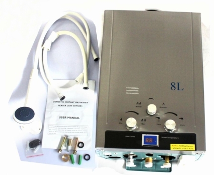 SaferWholesale 8L Natural Gas Tankless Water Heater - 1 Bathroom