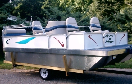 Brand New 8 ft x 14 ft. Pontoon Boat w/ Seats + Swim Deck ...