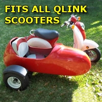 SaferWholesale Qlink Car Side Scooter Moped Sidecar Kit