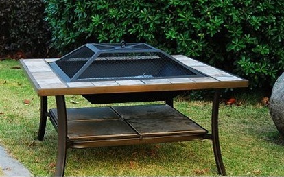 SaferWholesale Metal Fire Pit With Cover L2114