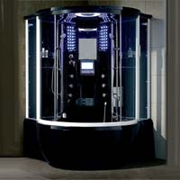 SaferWholesale Prestige Black Jetted Tub and Steam Shower Room - 57