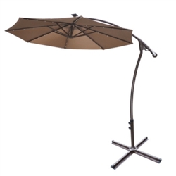 Brand New 9' Hanging Cantilever Patio Umbrella w/ 40 LED Lights
