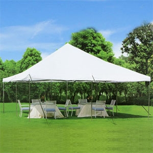 MRP White 20' x 20' Commercial Grade Party Tent With Mosquito Netting