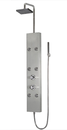 SaferWholesale Zen Stainless Steel Finish Modern Style Shower Panel