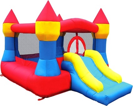 SaferWholesale Blue & Red Castle Bouncer Bouncy House With Blower