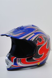 Blue MotoCross Helmet (DOT Approved) Kids or Adult