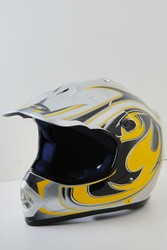White MotoCross Helmet (DOT Approved) Kids or Adult