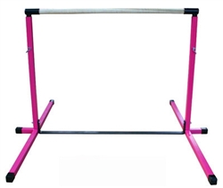 High Quality Pink 3'-5' Adjustable Gymnastics Bar