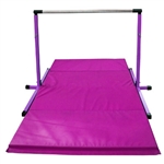 High Quality 3'-5' Purple Adjustable Bar with Pink 8' Folding Mat