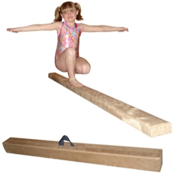 SaferWholesale Tan 12' Gymnastics Folding Beam