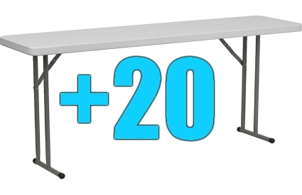SaferWholesale Package of 20 8ft Folding Tables