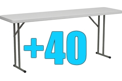 SaferWholesale Package of 40 6ft Folding Tables