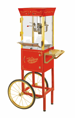 SaferWholesale Red Old Fashioned Popcorn Cart