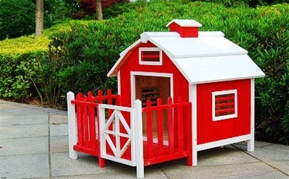 SaferWholesale Red Wood Pet Dog House