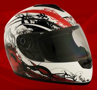 SaferWholesale Adult Royal Red Face Motorcycle Helmet (DOT Approved)