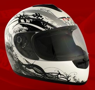SaferWholesale Adult Royal Silver Face Motorcycle Helmet (DOT Approved)