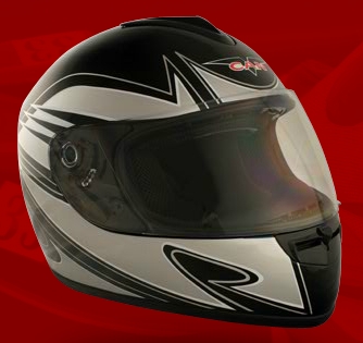 SaferWholesale Adult Spartan Silver Full Face Motorcycle Helmet (DOT Approved)