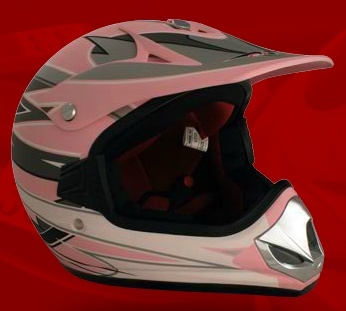 SaferWholesale Youth Pink Matte Motocross Helmet (DOT Approved)